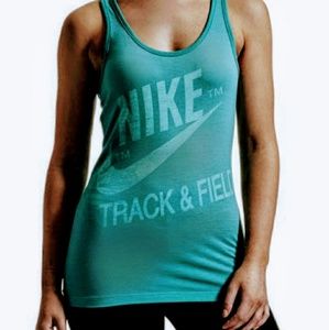 Nike Track & Field teal tank top xs brand new